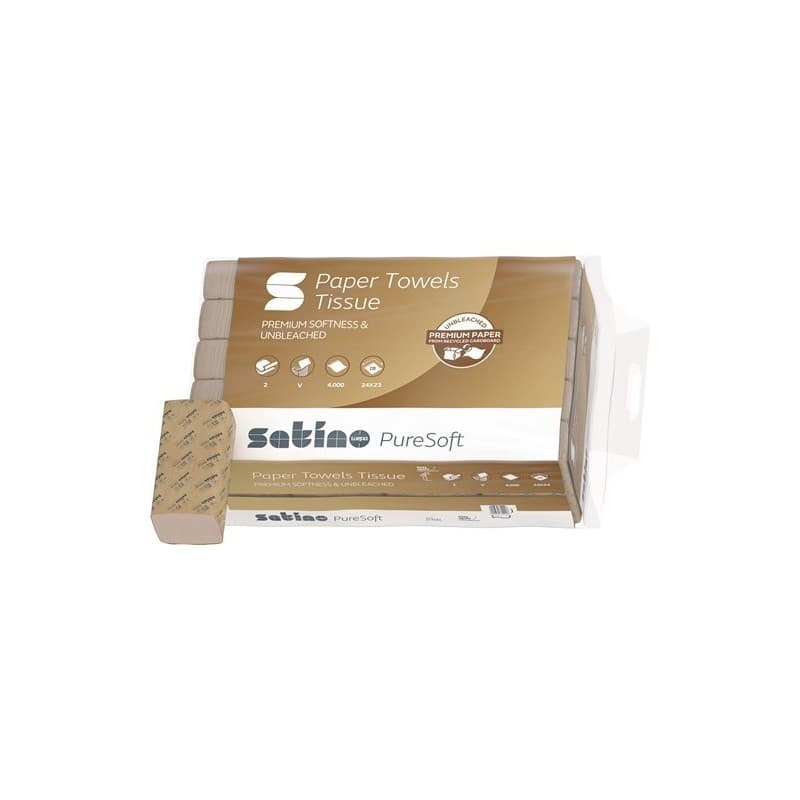 Papier essuie-main satino puresoft 277540 2 couches beige cl 1 carton(s) papier essuie-main satino puresoft 277540 2 couches beige cl - wepa