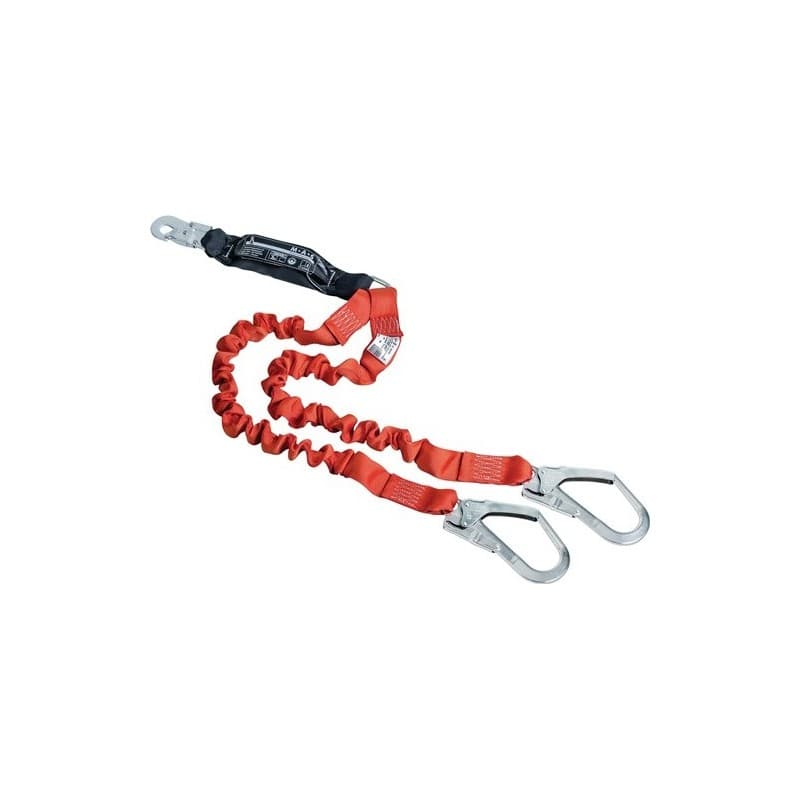 Longe à absorbeur tyger twin flexlelt longueur 2 m 1 pièce(s) longe à absorbeur tyger twin flexlelt longueur 2 m - mas