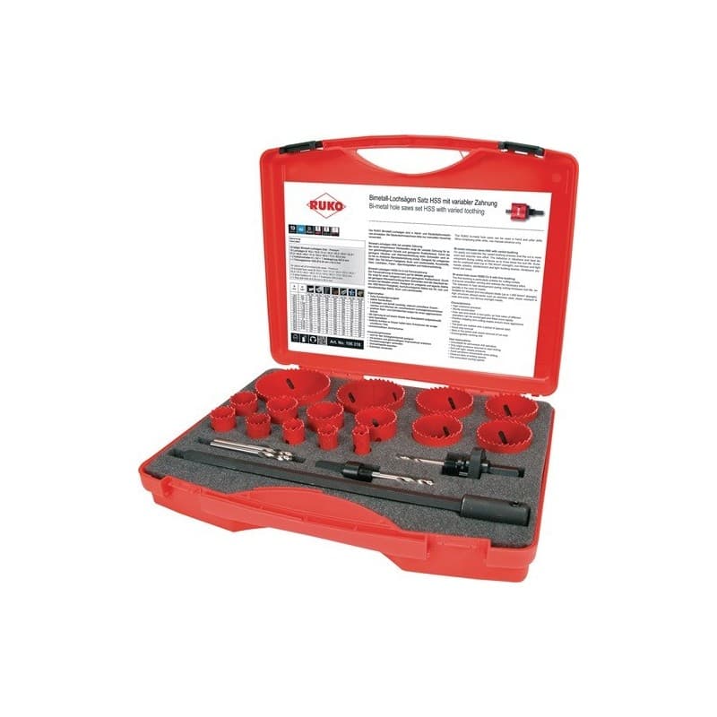 Jeu de scies cloches ruko 1 pièce(s) jeu de scies cloches 19 pièces 16 - 83 mm - ruko