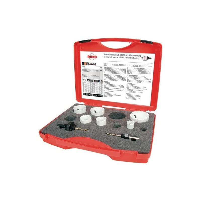 Jeu de scies cloches ruko 1 pièce(s) jeu de scies cloches 8 pièces 22 - 68 mm - ruko
