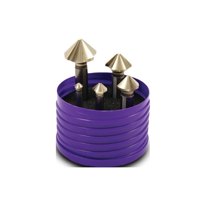 Jeu d'embouts à chanfreiner din 335 c 90 degr. euc beck 1 pièce(s) jeu d'embouts à chanfreiner din 335 c 90 degr. euc 6,3-25 mm - beck