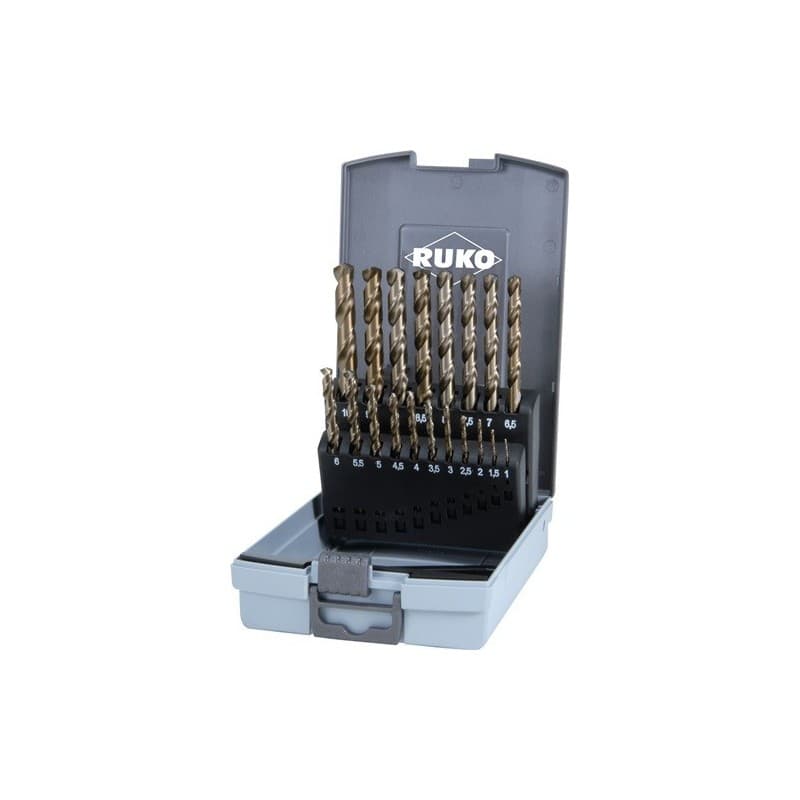 Jeu de forets hélicoïdaux din 338 type va ruko 1 pièce(s) jeu forets hélicoïdaux din 338 type va ø nominal 1-10x0,5mm - ruko