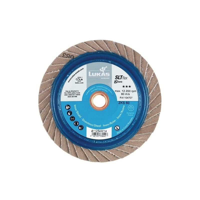 Disque à lamelles slt flex d. 125 mm granulation 40 plat 1 carton(s) de 10 pièce(s) disque à lamelles slt flex d. 125 mm granulation 40 plat - lukas