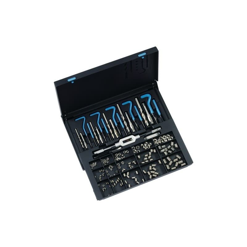 Assortiment de réparation des filets din 8140 v-coil 1 pièce(s) assortiment réparation filets m5-m12 acier 1xø/1,5xø/2xø - v-coil