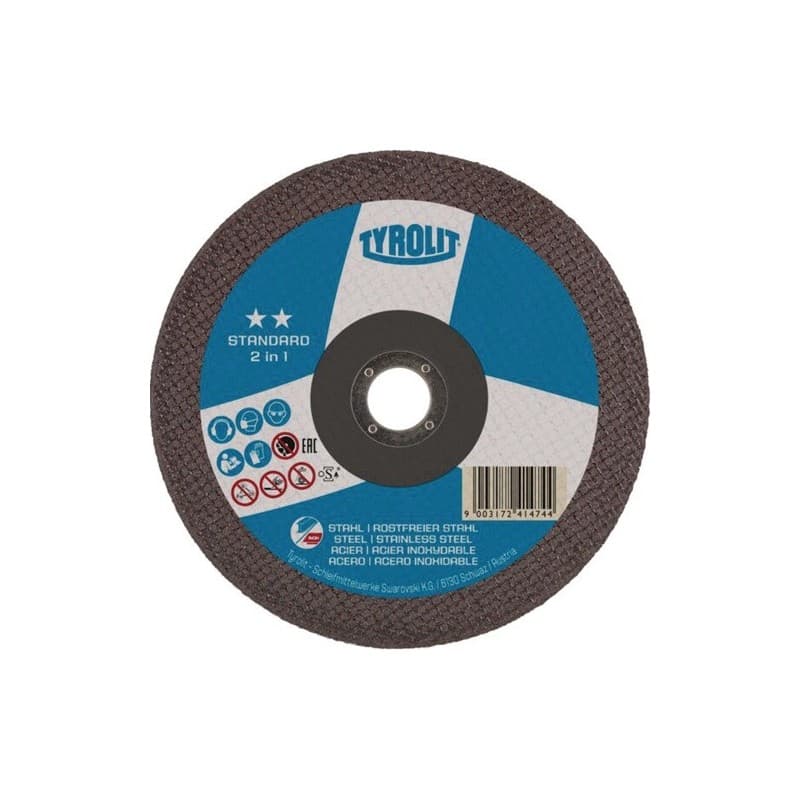 Lot disque à tronçonner standard tyrolit 1 carton(s) de 25 pièce(s) disque à tronçonner standard d125x1,6 mm droit - tyrolit