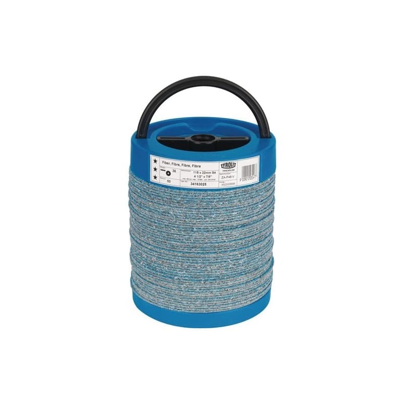 Lot disque en fibres premium za-p48 v tyrolit 1 carton(s) de 50 pièce(s) disque en fibres premium za-p48 v d. 125 mm granulation 24 - tyrolit