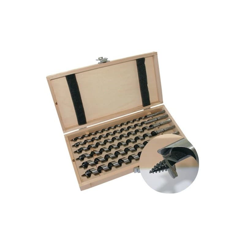 Jeu de forets à bois à simple spirale tecwerk 1 pièce(s) jeu forets à bois à simple spirale 8 pièces longueur 320mm - tecwerk