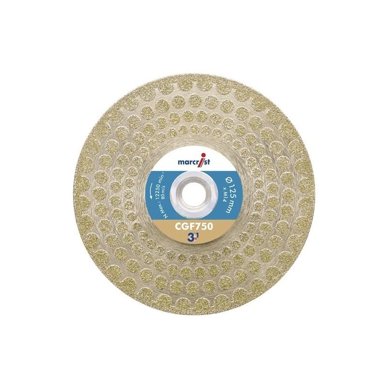 Disque tronçonner/abrasif diamant cgf750 ø125mm attach m14 1 pièce(s) disque tronçonner/abrasif diamant cgf750 ø125mm attach m14 - marcrist