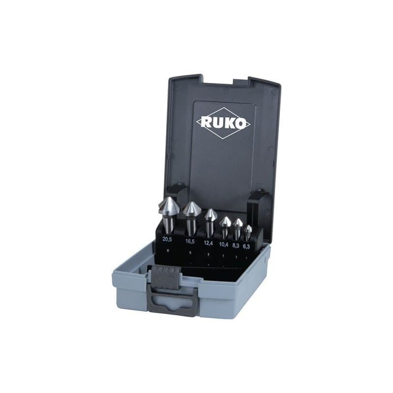 Jeu d'embouts à chanfreiner din 335 c 90 degr. ruko 1 pièce(s) jeu d'embouts à chanfreiner din 335 c 90 degr. 6,3-20,5 mm - ruko