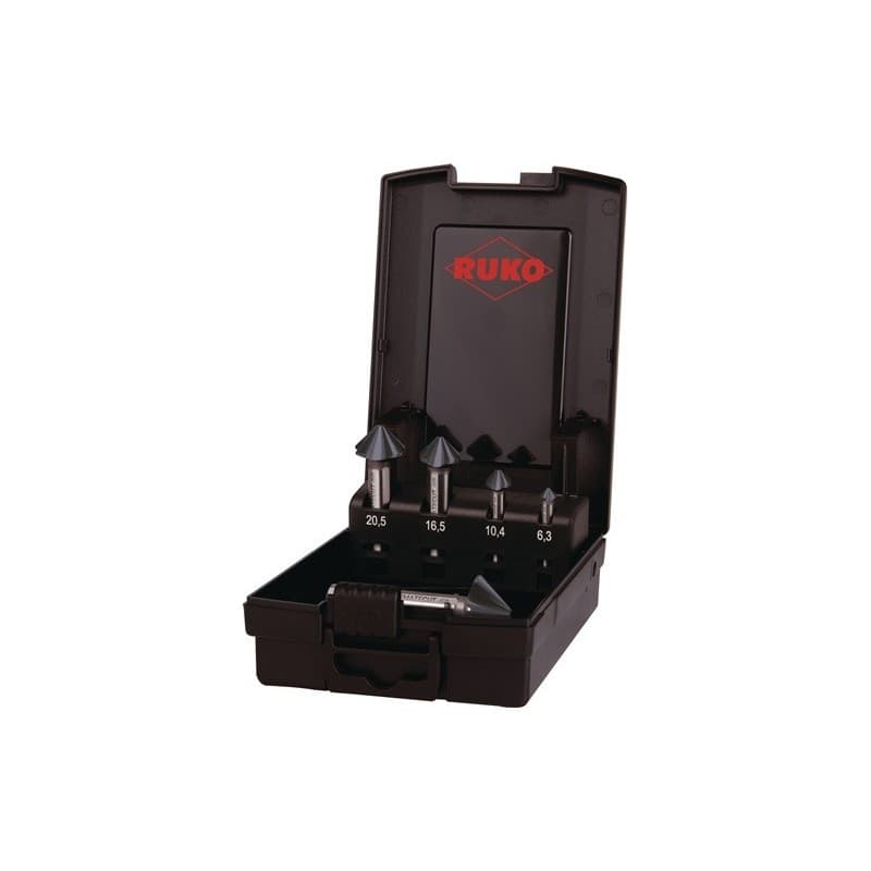 Jeu d'embouts à chanfreiner 90 degr. ultimatecut 4s ruko 1 pièce(s) jeu d'embouts chanfreiner 90 degr. ultimatecut 4s 6,3-25,0mm - ruko