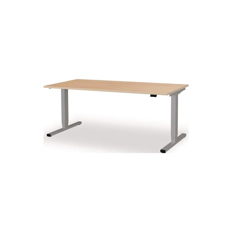 Poste de travail debout / assis levero mauser 1 pièce(s) poste travail debout/assis alu blanc ral 9006/érable - mauser