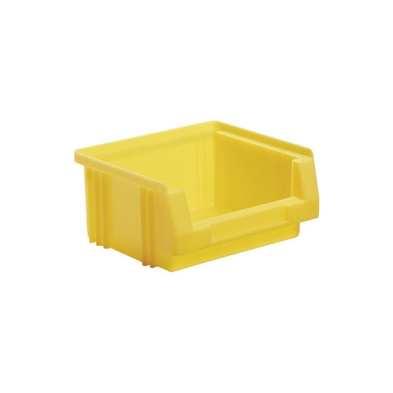 Lot boîte de rangement à ouverture frontale plk la-ka-pe 1 carton(s) de 50 pièce(s) boîte rangement ouv front l90xl102xh50mm pp jaune - la-ka-pe