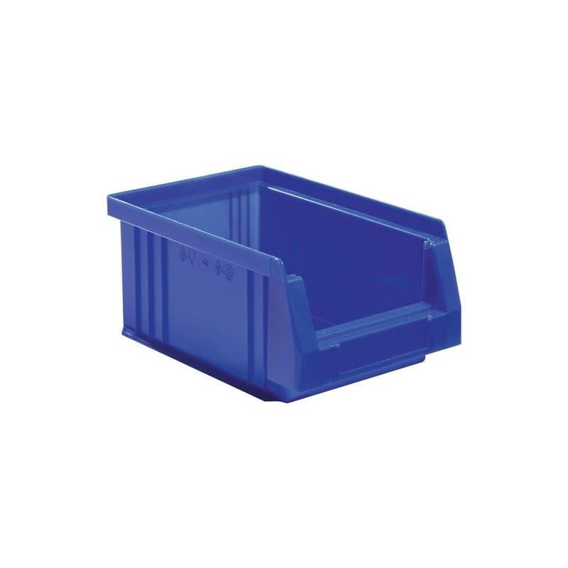 Lot boîte de rangement à ouverture frontale plk la-ka-pe 1 carton(s) de 25 pièce(s) boîte rangement ouv front l164xl105xh75mm pp bleue - la-ka-pe