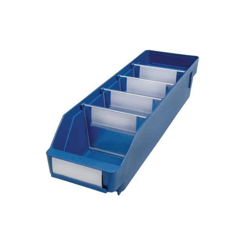 Lot boîte pour étagère 1 carton(s) de 30 pièce(s) boîte étagère l400xl120xh95mm bleue pp - nw