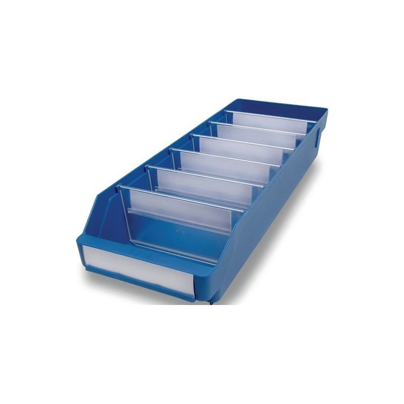 Lot boîte pour étagère 1 carton(s) de 20 pièce(s) boîte étagère l500xl180xh95mm bleue pp - nw