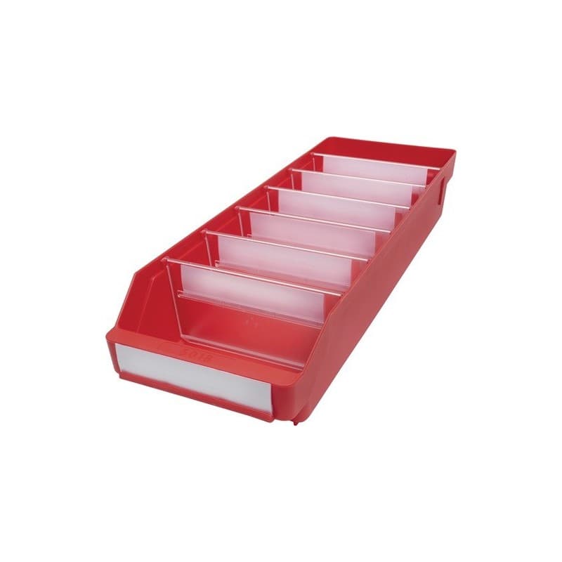 Lot boîte pour étagère 1 carton(s) de 20 pièce(s) boîte étagère l500xl180xh95mm rouge pp - nw