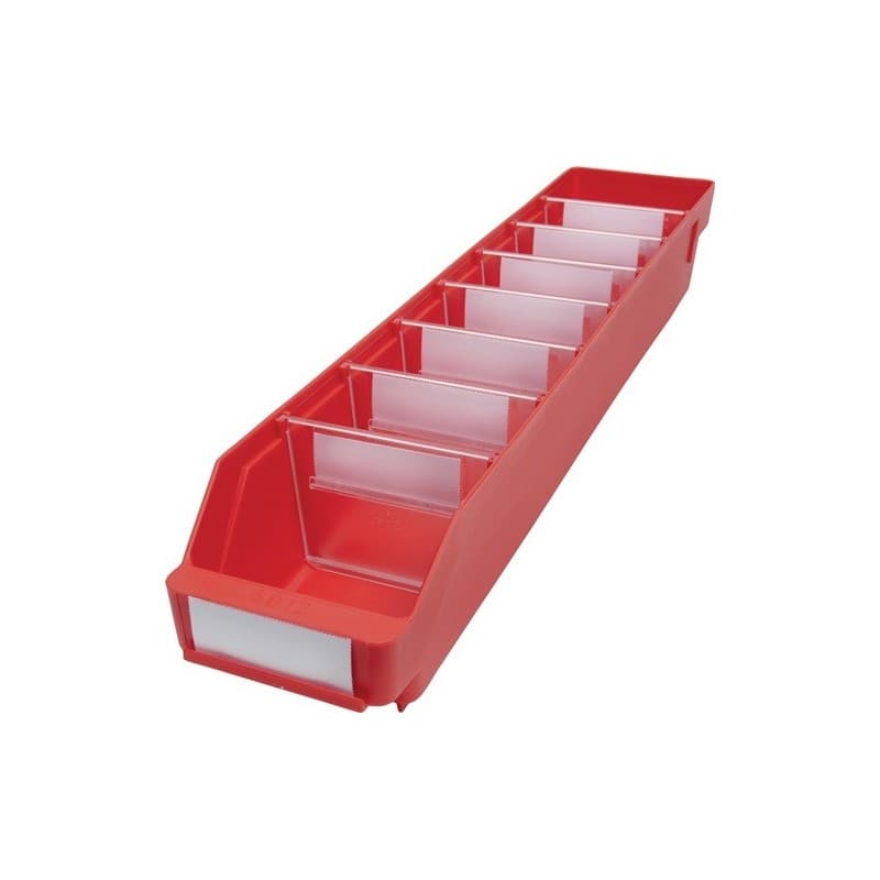 Lot boîte pour étagère 1 carton(s) de 30 pièce(s) boîte étagère l600xl120xh95mm rouge pp - nw
