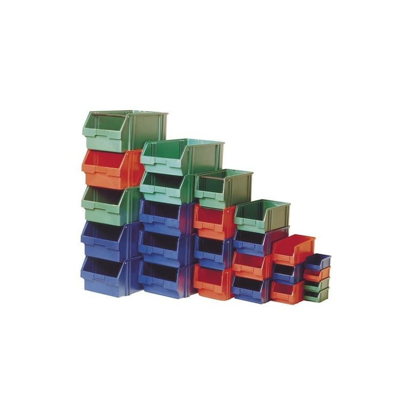 Lot boîte de rangement à ouverture frontale lk la-ka-pe 1 carton(s) de 10 pièce(s) boîte rangement ouv front lk l350/300xl200xh150mm ps verte - la-ka-