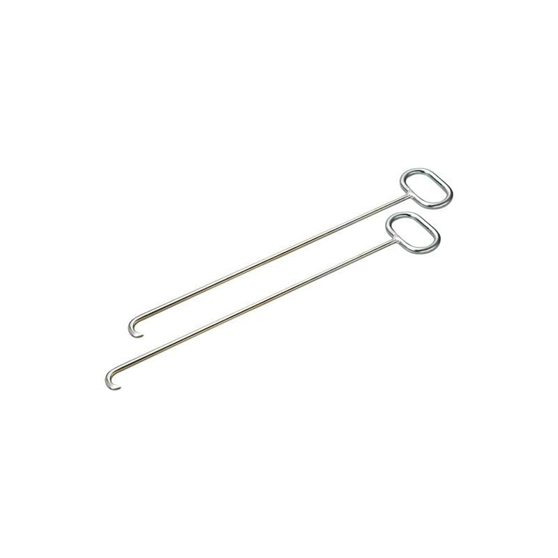 Crochet de levage de plaque d'égout härke 1 paire(s) crochet levage plaque égout l800mm crochet u pointu galva - härke