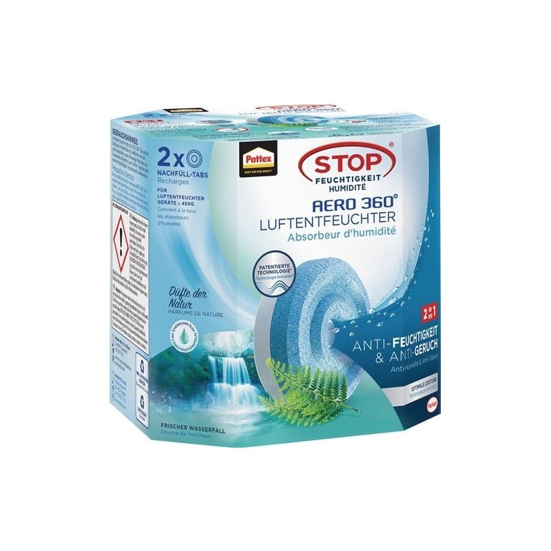 Déshumidificateur aero 360 2 tabs de 450 g 1 carton(s) de 12 pièce(s) déshumidificateur aero 360 2 tabs de 450 g - pattex
