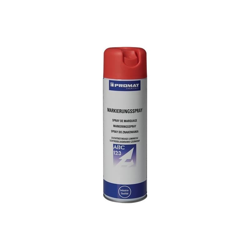 Lot spray de marquage promat chemicals 1 carton(s) de 12 pièce(s) spray de marquage rouge fluo - promat chemicals