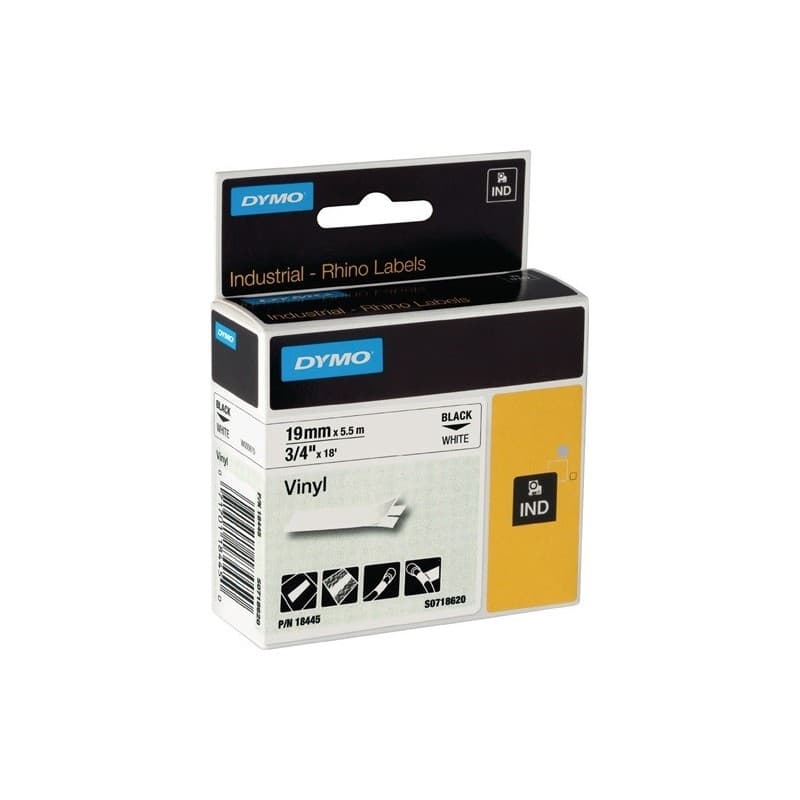 Lot ruban de marquage dymo 1 carton(s) de 5 pièce(s) ruban de marquage l. de bande 19 mm l. de ruban 5,5 m - dymo