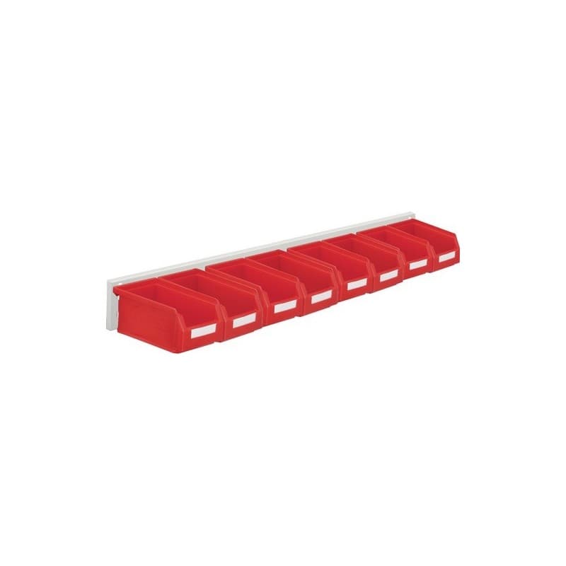 Jeu de boîtes de rangement ouvertes rasterplan 1 pièce(s) jeu boîtes rangement ouvertes h100xl920xp180mm 8xt7 rouge - rasterplan
