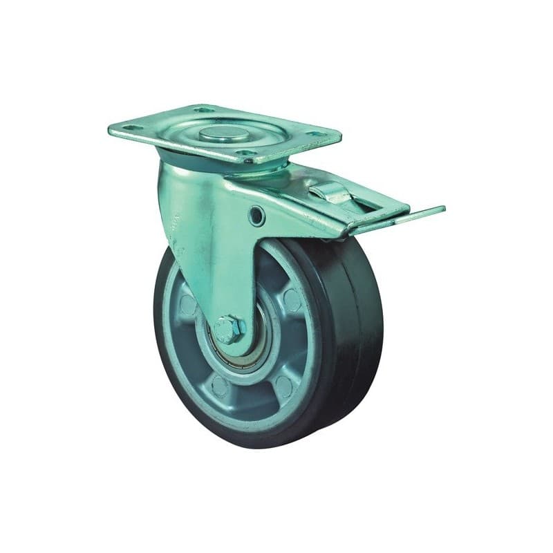 Roulette pivotante de charge lourde bs rollen 1 pièce(s) roulette piv charge lourde ø roue 125mm cap. charge 200 kg - bs rollen