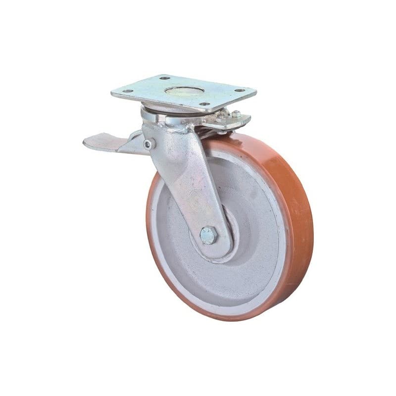 Roulette pivotante de charge lourde bs rollen 1 pièce(s) roulette piv charge lourde ø roue 250mm cap. charge 1300 kg - bs rollen