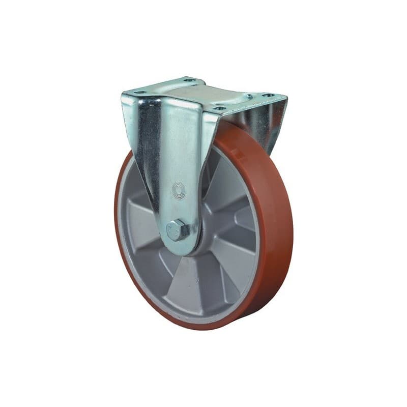 Roulette fixe charge lourde l.610 l.90 200 ø200mm cap 800kg 1 pièce(s) roulette fixe charge lourde l.610 l.90 200 ø200mm cap 800kg - bs rollen