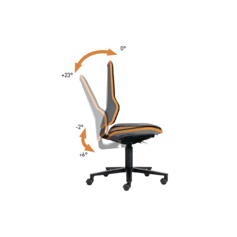 Chaise d'atelier pivotante neon bimos 1 pièce(s) chaise atelier pivotante neonx bleu 450-620mm - bimos