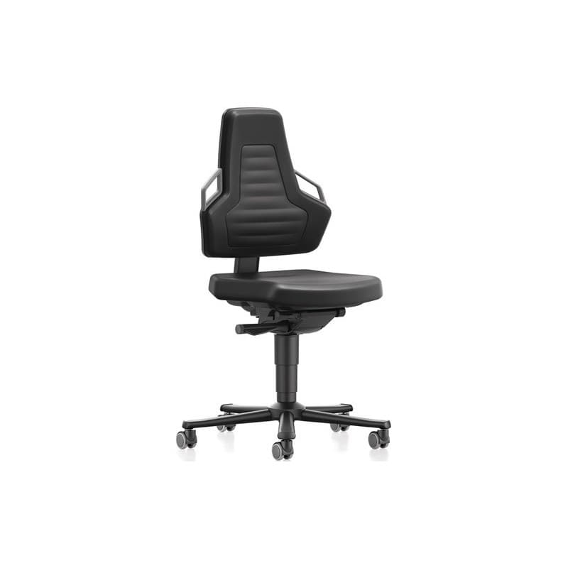 Chaise d'atelier pivotante nexxit bimos 1 pièce(s) chaise atelier pivotante rembourrage simili cuir noir - bimos