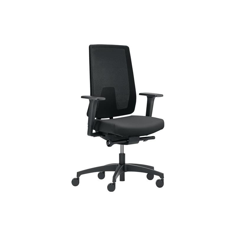 Chaise de bureau pivotante dauphin 1 pièce(s) chaise bureau pivotante synchrone noire 400-520mm - dauphin