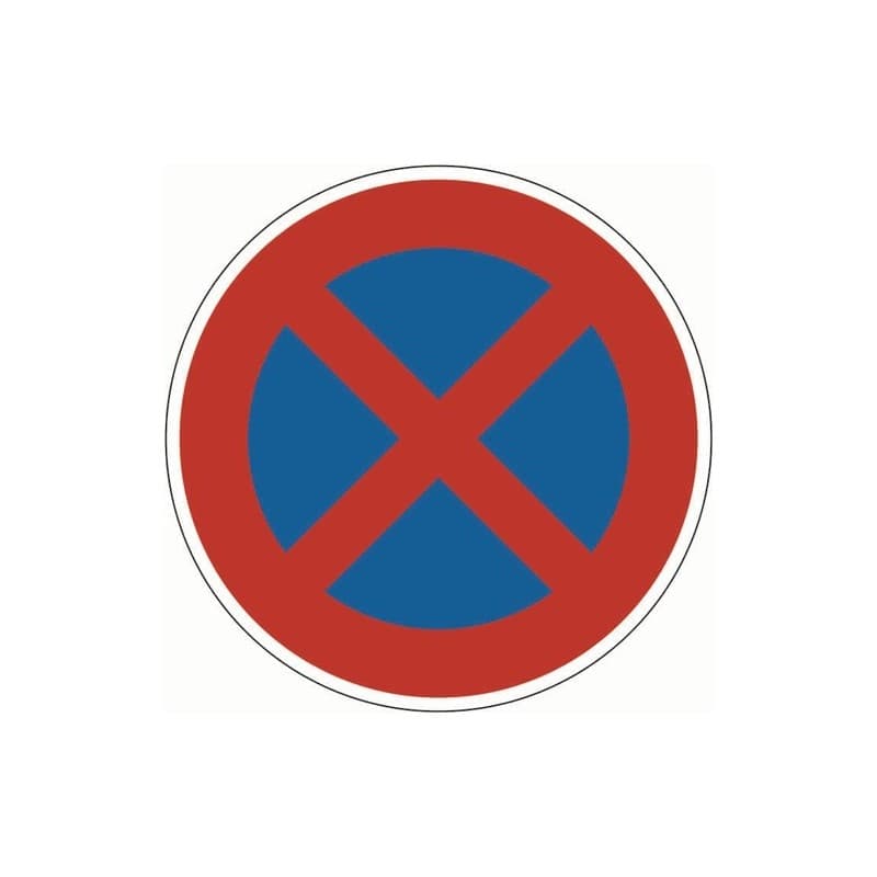 Lot panneau de signalisation vz 283 interdiction absolue de s'arrêter adco 1 carton(s) de 5 pièce(s) panneau signalisation vz 283 interdiction arrêt ø