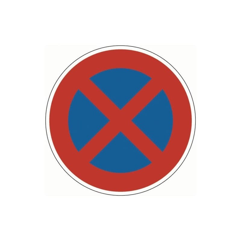 Lot panneau de signalisation vz 283 interdiction absolue de s'arrêter adco 1 carton(s) de 5 pièce(s) panneau signalisation vz 283 interdiction arrêt ø