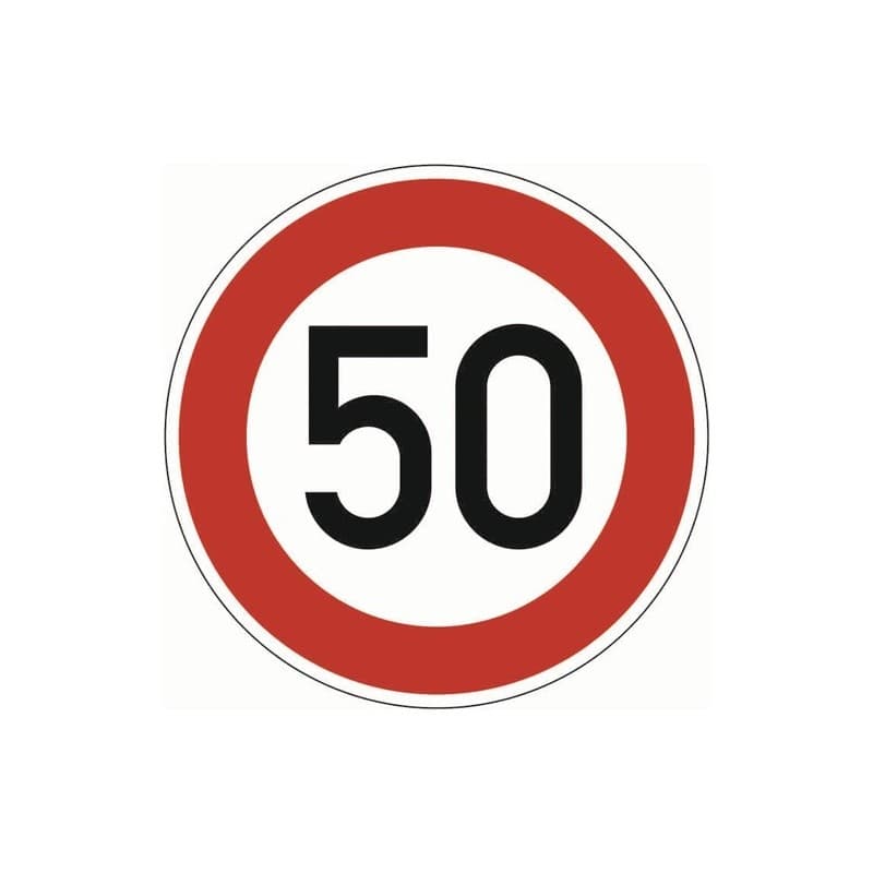 Panneau signalisation vz 274-50 vitesse max 50 ø 600mmx2mm 1 carton(s) de 5 pièce(s) panneau signalisation vz 274-50 vitesse max 50 ø 600mmx2mm - adco