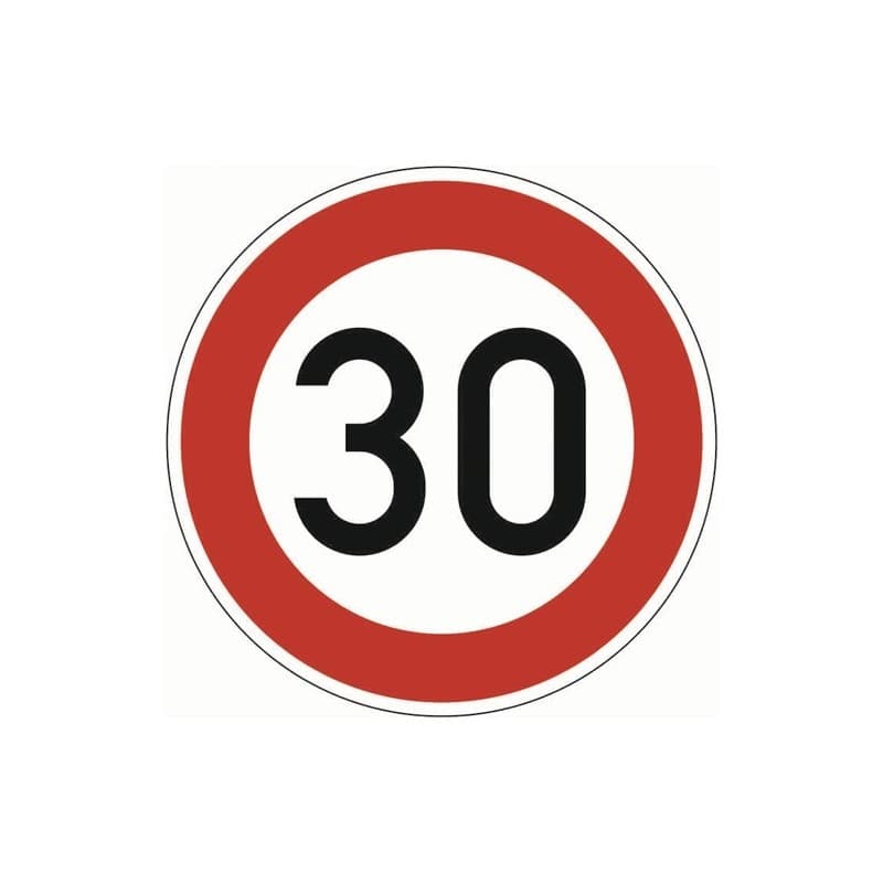 Panneau signalisation vz 274-30 vitesse max 30 ø 600mmx2mm 1 carton(s) de 5 pièce(s) panneau signalisation vz 274-30 vitesse max 30 ø 600mmx2mm - adco