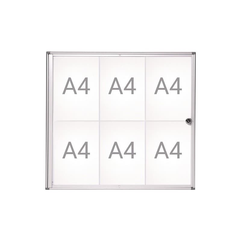 Vitrine d'affichage maul 1 pièce(s) vitrine d'affichage 6 x a4 l710xh651 mm - maul