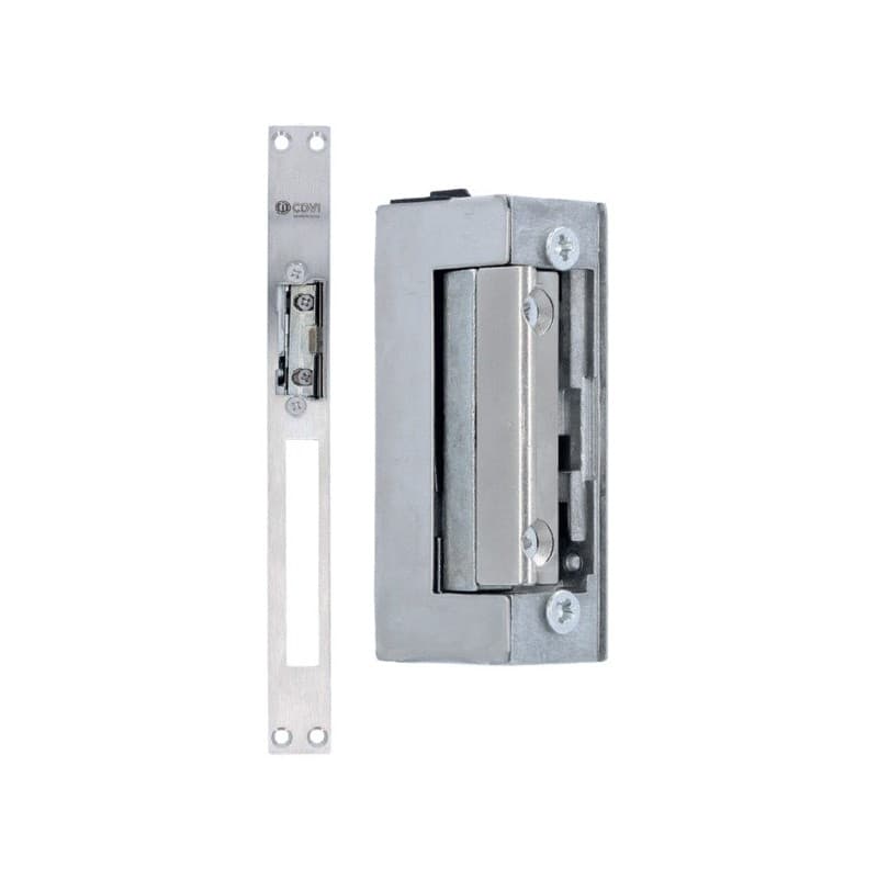 Gâche symétrique montée sur têtière 1 pièce(s) gâche symétrique encastrée t290sir12 à rupture 12v + têtière - cdvi