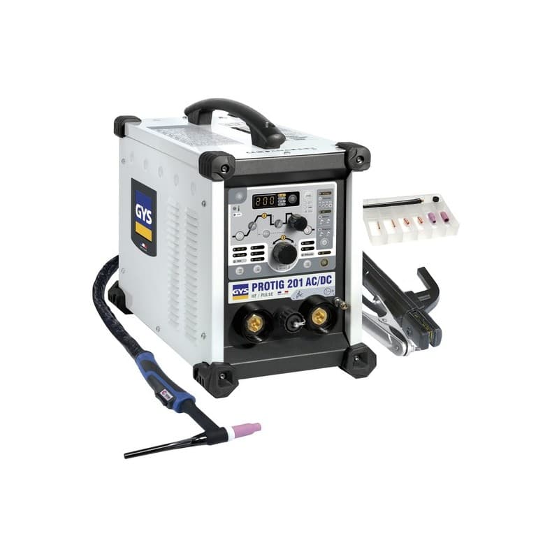 Poste à souder protig 201 ac/dc avec sr26db-4m+kit mma tig monophasé 230v 15 kg 1 pièce(s) poste à souder protig 201 ac/dc avec sr26db-4m+kit mma 10 -