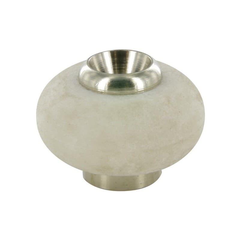 Butée de sol à visser laiton 1 pièce(s) butée de sol ø30 x 22 mm - laiton chromé / caoutchouc blanc - interges.com