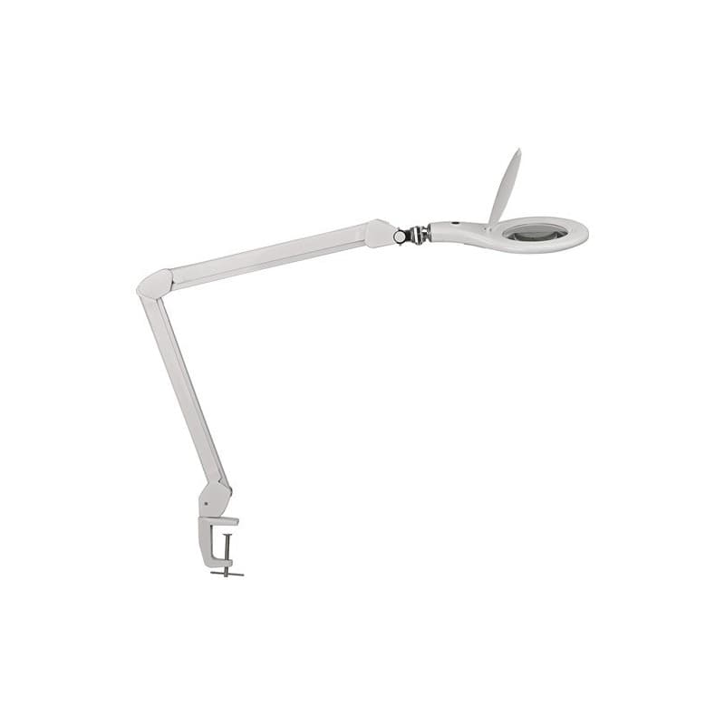 Éclairage à loupe à led 1 pièce(s) éclairage loupe led lentille verre 127 5" pince table blanc - nw