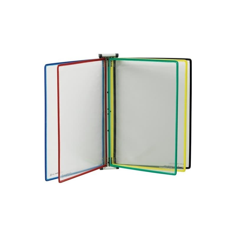 Support mural tarifold 1 pièce(s) support mural 10 poch. de présent. triées par couleur - tarifold