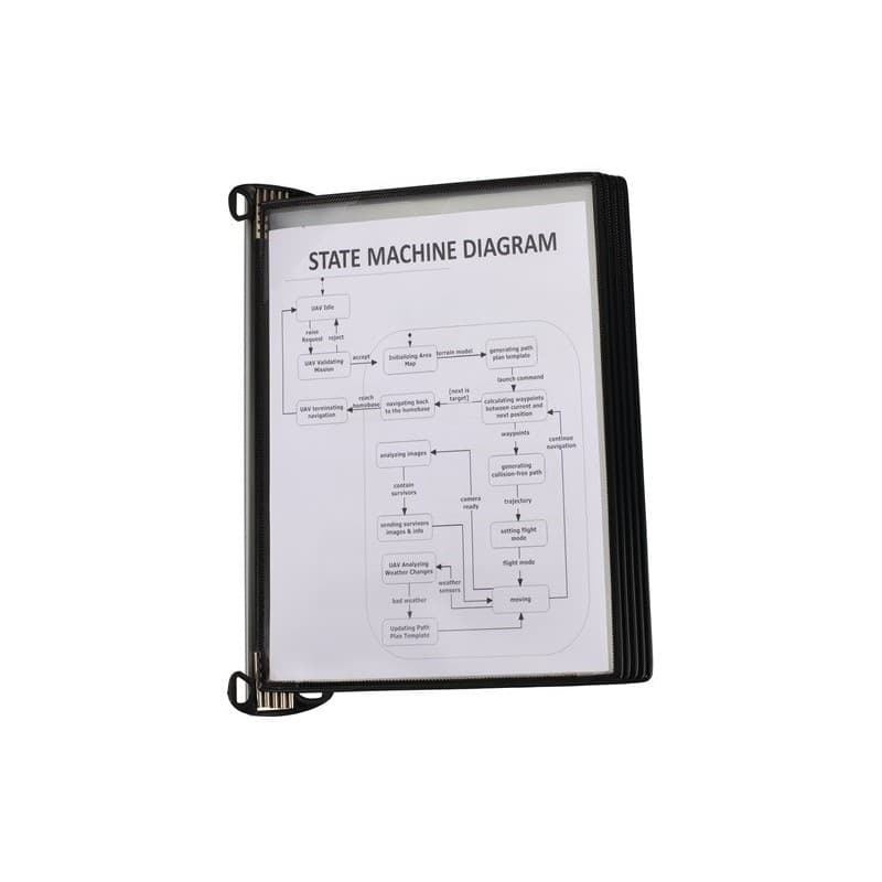 Support mural tarifold 1 pièce(s) support mural 5 pochettes de présentation - tarifold