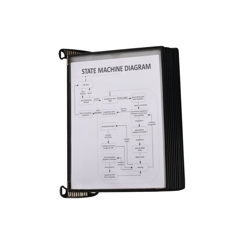 Support mural tarifold 1 pièce(s) support mural 10 pochettes de présentation - tarifold