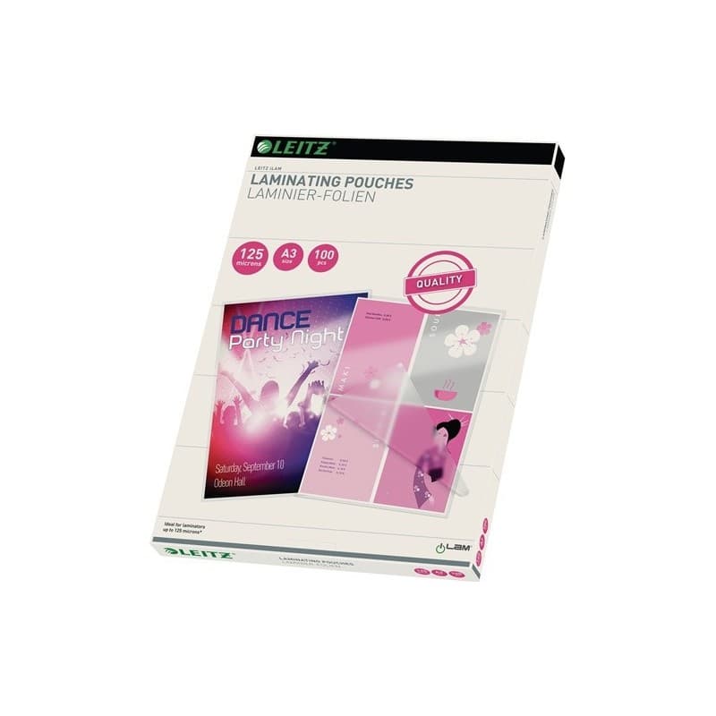 Pochette de films leitz 1 carton(s) pochette films din a3 l426xl303mm ep film 125 µm - leitz