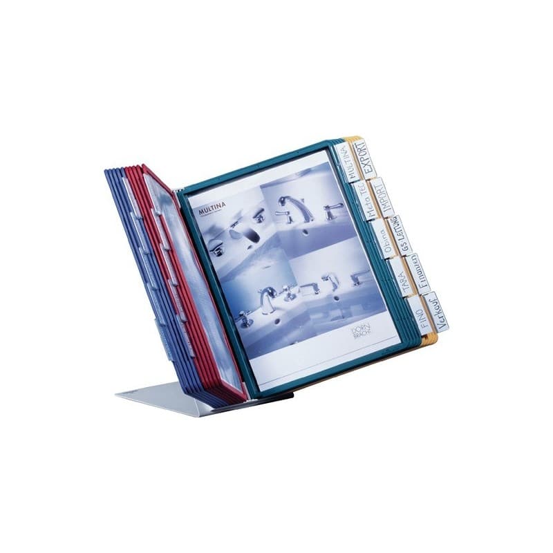 Pupitre durable 1 pièce(s) pupitre tôle acier gris clair 10 pochettes présentation a4 - durable