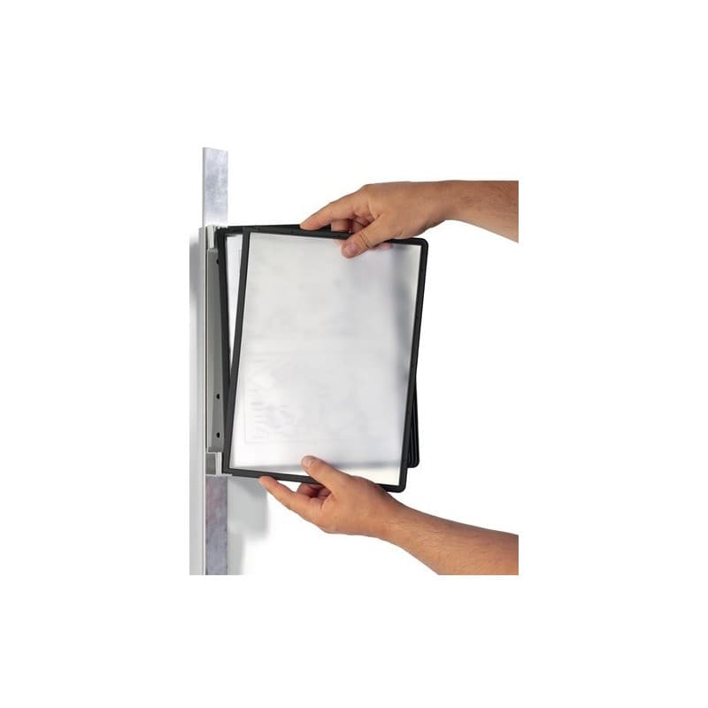 Support mural durable 1 pièce(s) support mural 5 pochettes présentation noir - durable