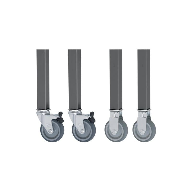 Jeu de roulettes rau 1 pièce(s) jeu de roulettes 2 roul. fixes/2 roul. pivot.avec blocage - rau