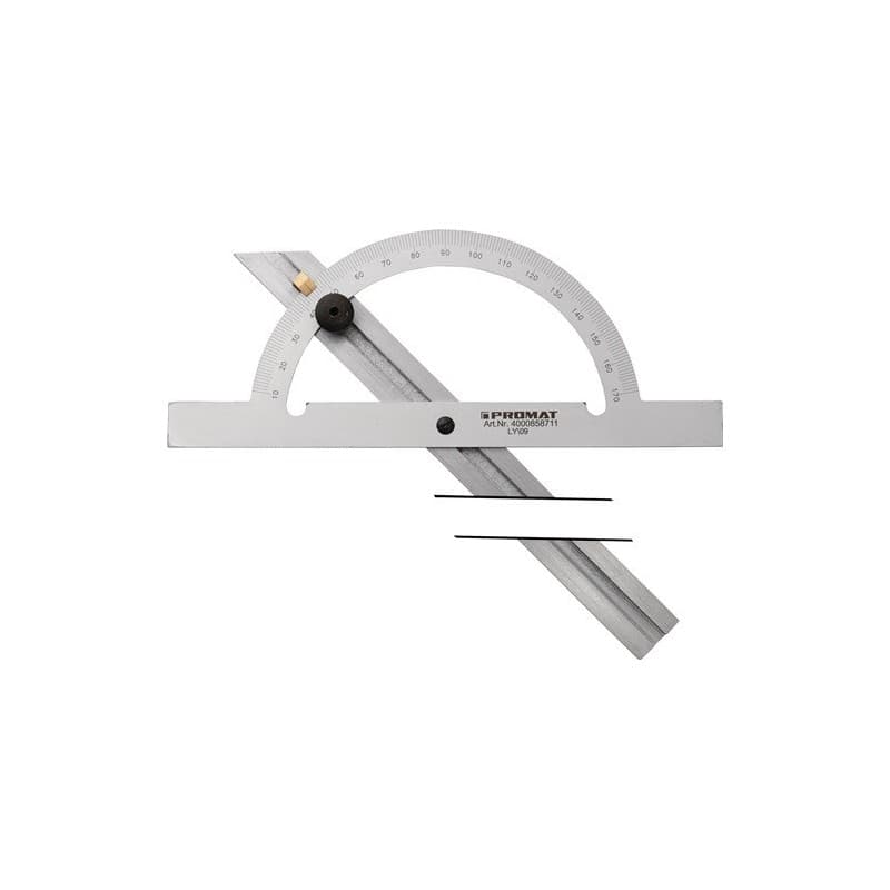 Rapporteur d angle d. de l arc gradué 100 mm 1 pièce(s) rapporteur d'angle d. de l'arc gradué 100 mm - promat